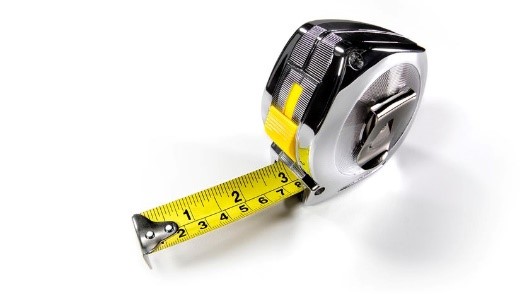 A measuring tape, used to size pipes.