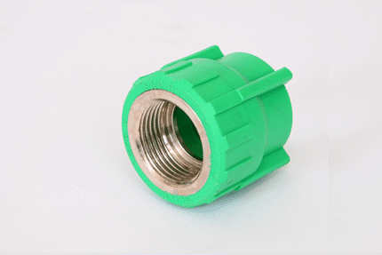 A PPR Female Elbow is a fitting used to change the direction of a PPR pipe by 90 degrees and connect it to a male threaded component. It has a threaded metal insert on one end for a secure, leak-proof connection