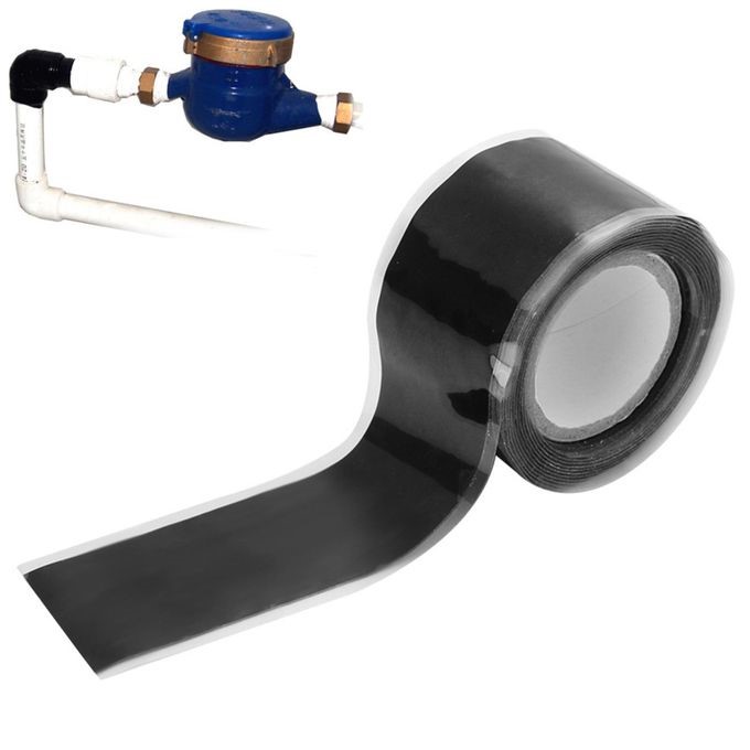 Self-fusing silicone tape, a versatile solution for temporary pipe repair.