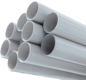 A display of a stack of waste pipes.