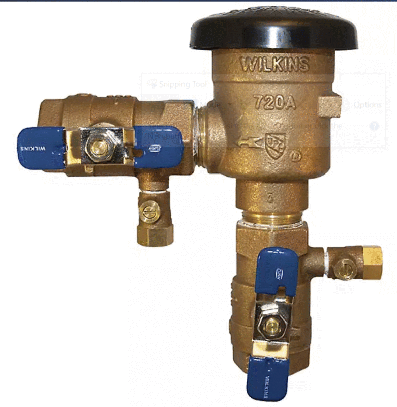 A Wilkins Pressure Vacuum Breaker