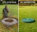 A split image contrasting the dire consequences of septic system failure (sewage pooling in a yard) with the peace of mind of a well-maintained septic system