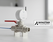 A photograph of the smart water shut-off valve